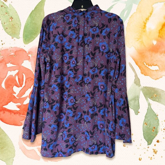 Free People Magic Mystery Top Bell Sleeve Floral Print πΊπ - Picture 3 of 6